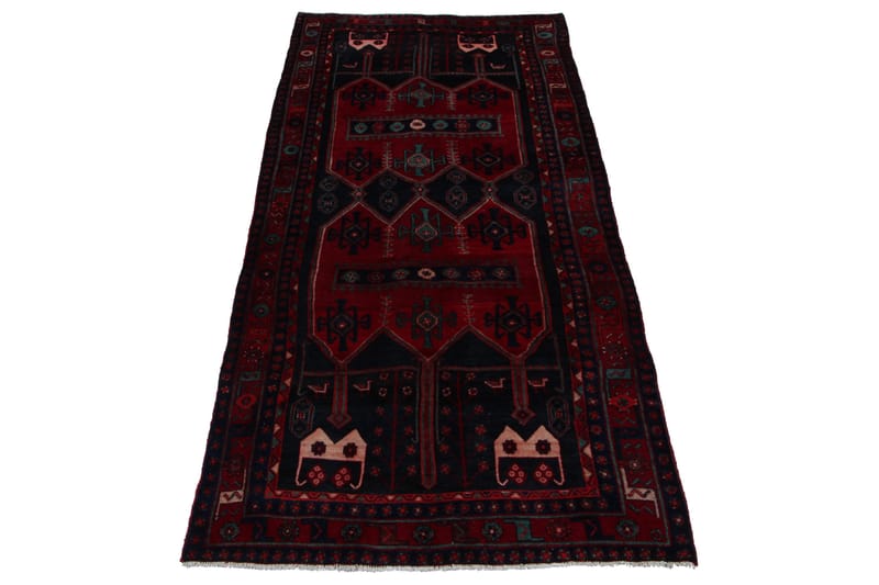 Håndknyttet persisk tæppe 141x329 cm - Rød / mørkeblå - Orientalske tæpper - Persisk tæppe