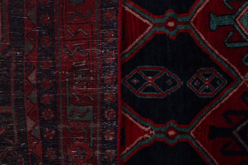 Håndknyttet persisk tæppe 141x329 cm - Rød / mørkeblå - Orientalske tæpper - Persisk tæppe