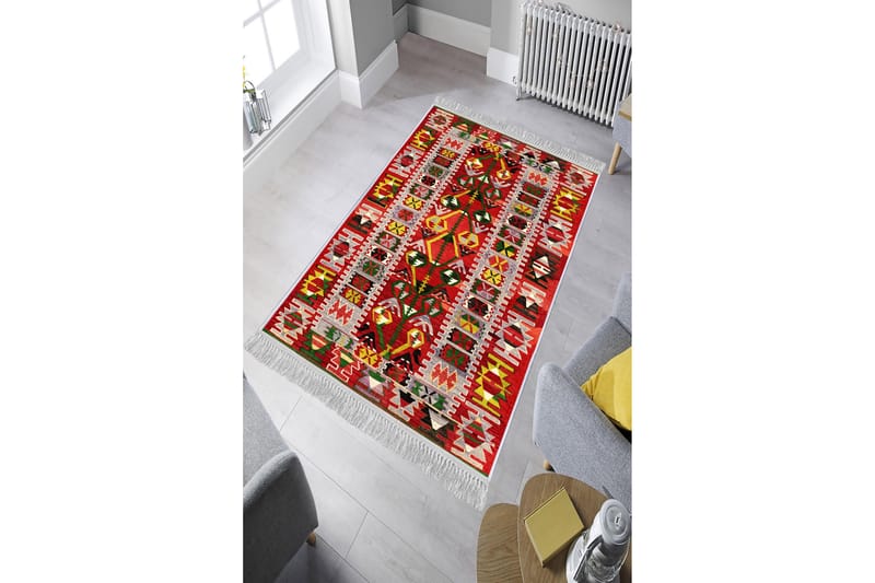 Homefesto Tæppe 100x200 cm - Flerfarvet/Velour - Tekstiler - Tæpper - Orientalske tæpper