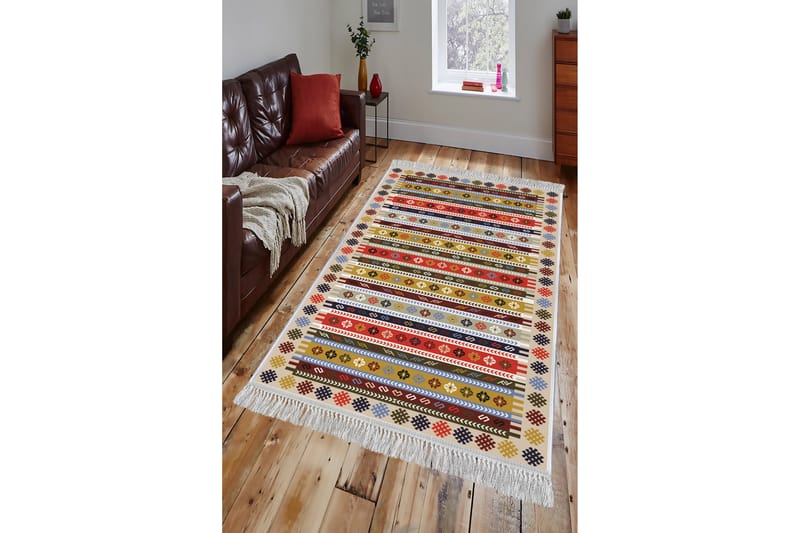 Homefesto Tæppe 120x180 cm - Flerfarvet/Velour - Tekstiler - Tæpper - Orientalske tæpper