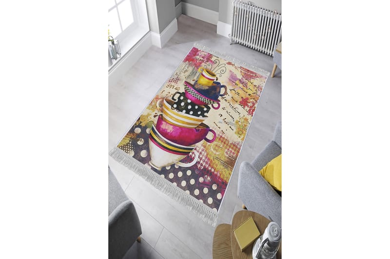 Homefesto Tæppe 120x180 cm - Flerfarvet/Velour - Tekstiler - Tæpper - Orientalske tæpper