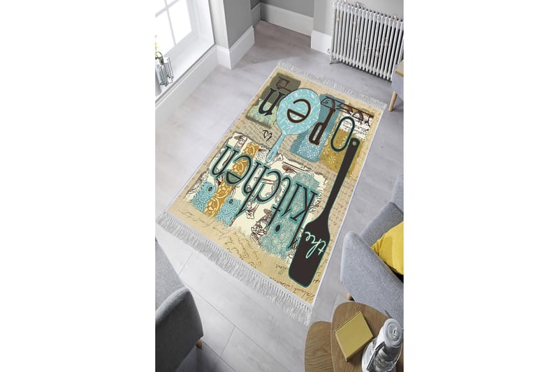 Homefesto Tæppe 120x180 cm - Flerfarvet/Velour - Tekstiler - Tæpper - Orientalske tæpper