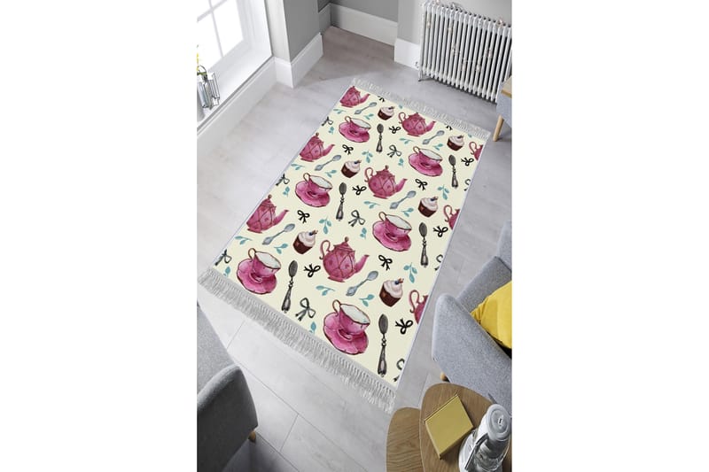 Homefesto Tæppe 120x180 cm - Flerfarvet/Velour - Tekstiler - Tæpper - Orientalske tæpper