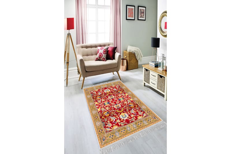 Homefesto Tæppe 140x220 cm - Flerfarvet/Velour - Tekstiler - Tæpper - Orientalske tæpper