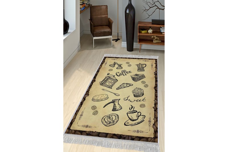 Homefesto Tæppe 140x220 cm - Flerfarvet/Velour - Tekstiler - Tæpper - Orientalske tæpper