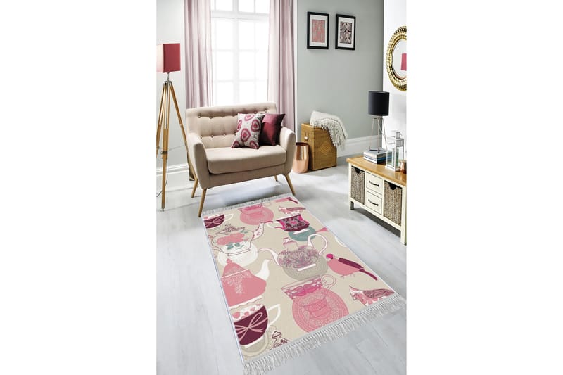 Homefesto Tæppe 140x220 cm - Flerfarvet/Velour - Tekstiler - Tæpper - Orientalske tæpper