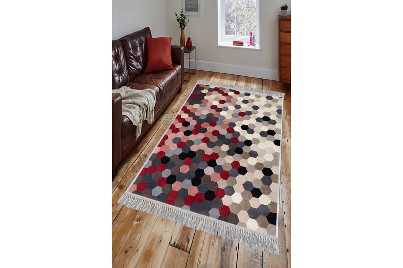 Homefesto Tæppe 140x220 cm - Flerfarvet/Velour - Tekstiler - Tæpper - Orientalske tæpper