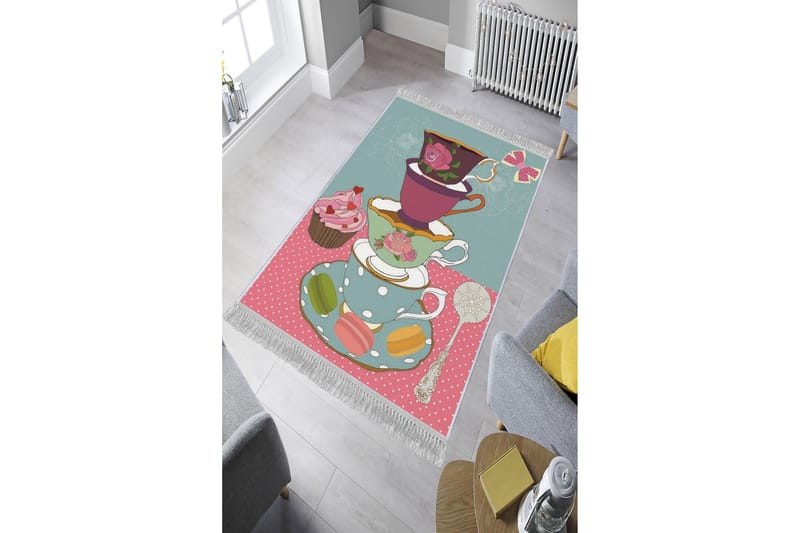 Homefesto Tæppe 140x220 cm - Flerfarvet/Velour - Tekstiler - Tæpper - Orientalske tæpper