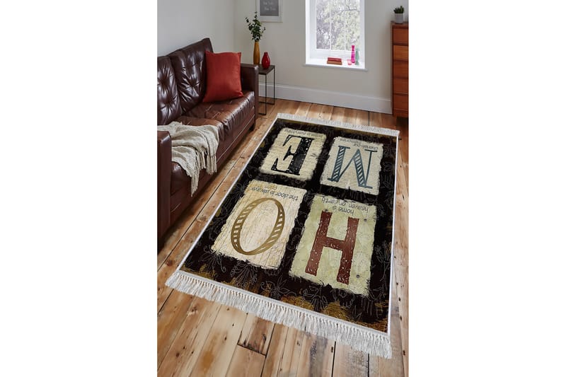 Homefesto Tæppe 160x230 cm - Flerfarvet/Velour - Tekstiler - Tæpper - Orientalske tæpper