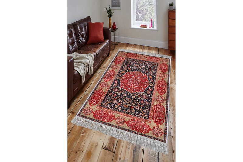 Homefesto Tæppe 80x120 cm - Flerfarvet/Velour - Tekstiler - Tæpper - Orientalske tæpper