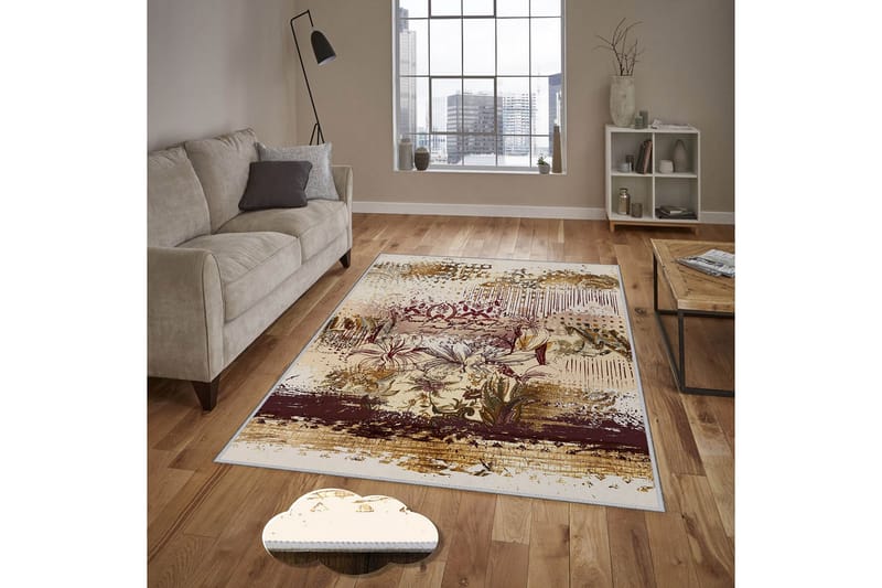 Homefesto Tæppe 80x150 cm - Flerfarvet - Håndvævede tæpper - Gummierede tæpper - Orientalske tæpper - Små tæpper - Persisk tæppe - Store tæpper