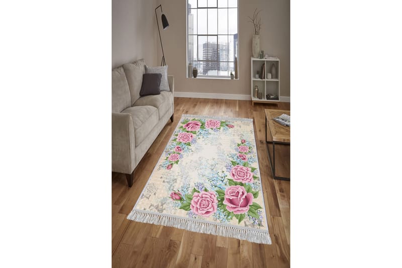 Homefesto Tæppe 80x150 cm - Flerfarvet/Velour - Tekstiler - Tæpper - Orientalske tæpper