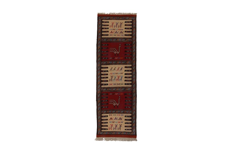 Håndknytten Exclusive persisk nåletæppe 56x185 cm Kelim - Flerfarvet - Håndvævede tæpper - Gummierede tæpper - Små tæpper - Mønstrede tæpper - Store tæpper - Kelimtæpper