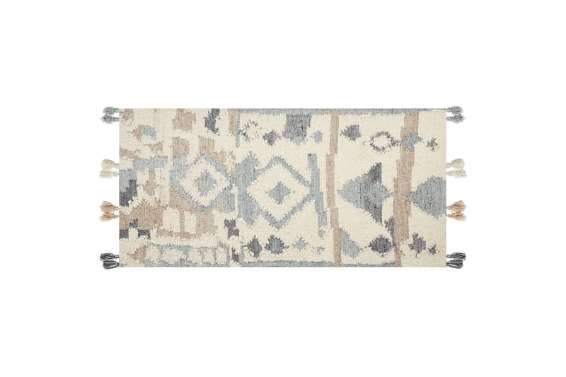 Mrgavet Kelimtæppe 80x150 cm - Beige - Tekstiler - Tæpper - Orientalske tæpper - Kelimtæpper