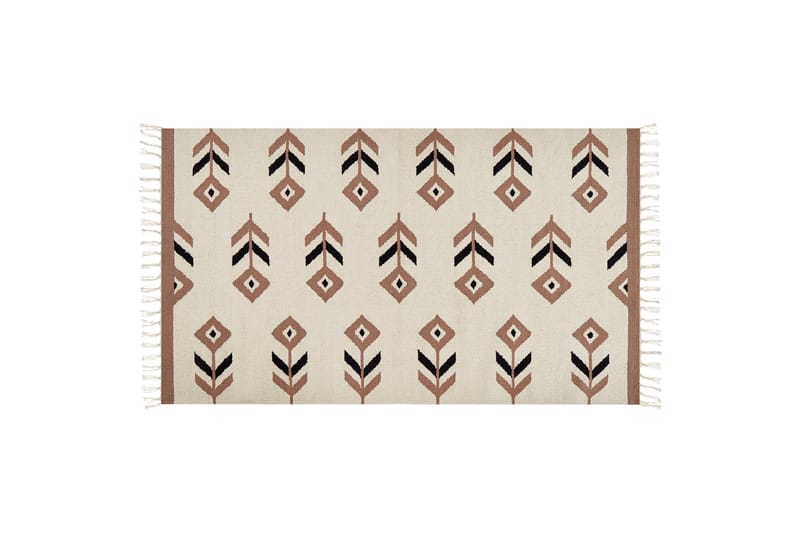 Niavan Kelimtæppe 80x150 cm - Beige - Tekstiler - Tæpper - Orientalske tæpper - Kelimtæpper