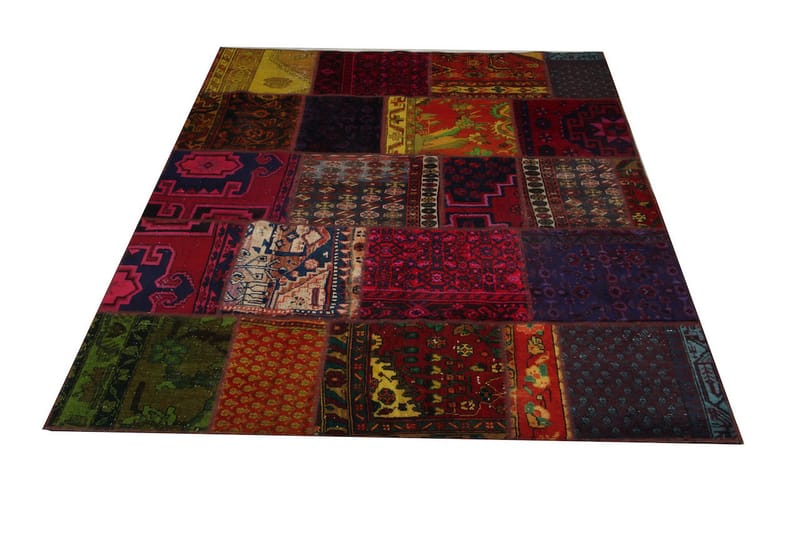 Håndknyttet Persisk lappetæppe 172x225 cm - Flerfarvet - Tekstiler - Tæpper - Orientalske tæpper - Patchwork tæppe