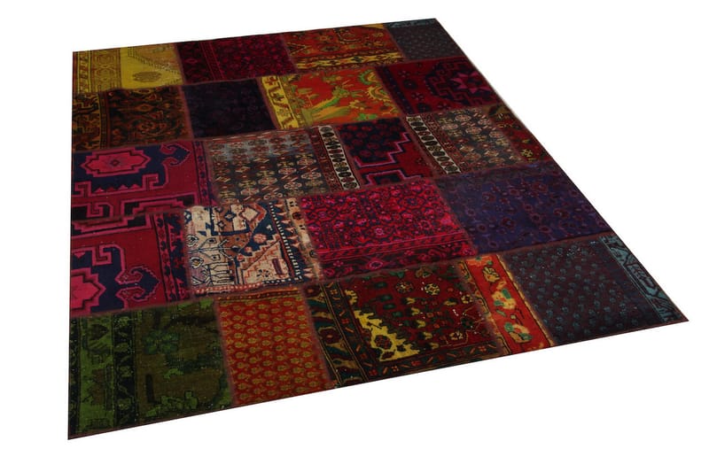 Håndknyttet Persisk lappetæppe 172x225 cm - Flerfarvet - Tekstiler - Tæpper - Orientalske tæpper - Patchwork tæppe