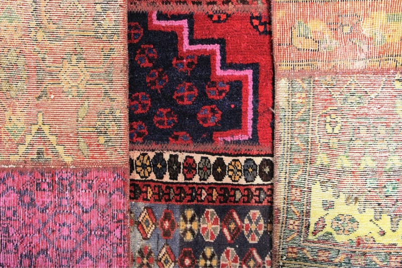 Håndknyttet Persisk lappetæppe 172x225 cm - Flerfarvet - Tekstiler - Tæpper - Orientalske tæpper - Patchwork tæppe