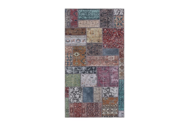 Patchham Patchworktæppe 80x150 cm - Flerfarvet - Tekstiler - Tæpper - Orientalske tæpper - Patchwork tæppe