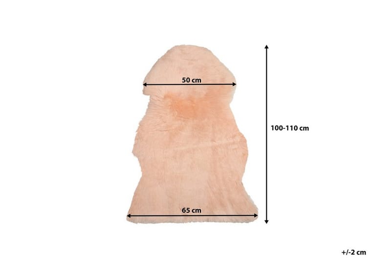 Uluru fåreskind 65 | 110 cm - Lyserød - Håndvævede tæpper - Gummierede tæpper - Mønstrede tæpper - Store tæpper - Pels & skindtæpper - Små tæpper - Fåreskind