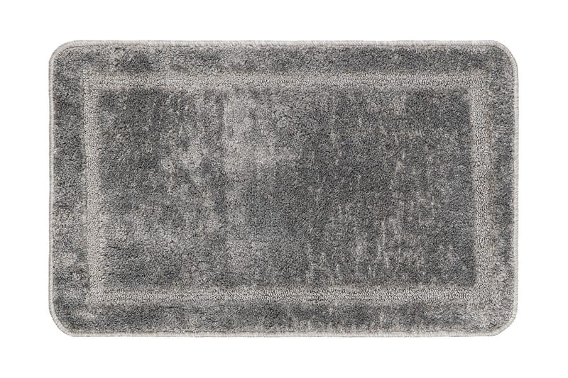 Ryo Baderumstæppe 80x140 cm Oval - Grå - Badeværelsesmåtte