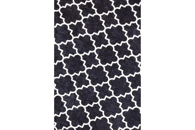 Chilai Tæppe 80x120 cm - Sort/Hvid - Wiltontæpper - Håndvævede tæpper - Gummierede tæpper - Små tæpper - Mønstrede tæpper - Store tæpper - Mønstrede tæpper