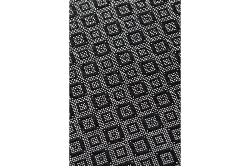 Chilai Tæppe 80x120 cm - Sort/Hvid - Wiltontæpper - Håndvævede tæpper - Gummierede tæpper - Små tæpper - Mønstrede tæpper - Store tæpper - Mønstrede tæpper