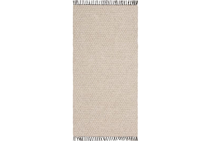 Julie Bomuldstæppe 70x150 cm Cremehvid - Horredsmattan - Bomuldstæpper - Børnetæpper - Gummierede tæpper - Små tæpper - Mønstrede tæpper - Store tæpper - Håndvævede tæpper