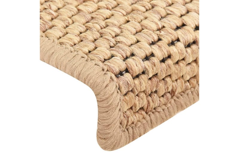 selvklæbende trappemåtter 15 stk. 65x25 cm - Beige - Tekstiler - Tæpper - Specialmåtte - Trappetrins tæpper