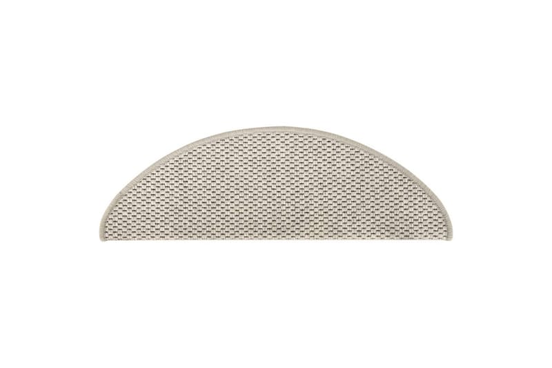 selvklæbende trappemåtter 15 stk. 65x25cm sisal-look gråbrun - Gråbrun - Tekstiler - Tæpper - Specialmåtte - Trappetrins tæpper