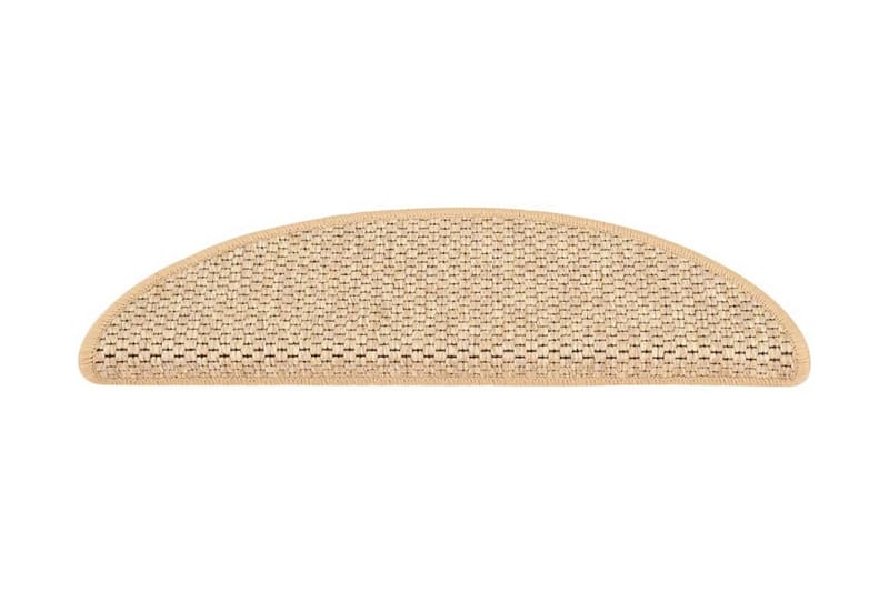 selvklæbende trappemåtter 15 stk. 56x20 cm sisal-look - Beige - Tekstiler - Tæpper - Specialmåtte - Trappetrins tæpper