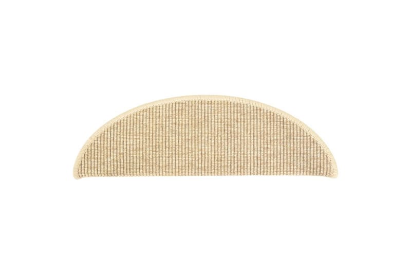 selvklæbende trappemåtter 15 stk. 56x20cm sisal-look - Beige - Tekstiler - Tæpper - Specialmåtte - Trappetrins tæpper