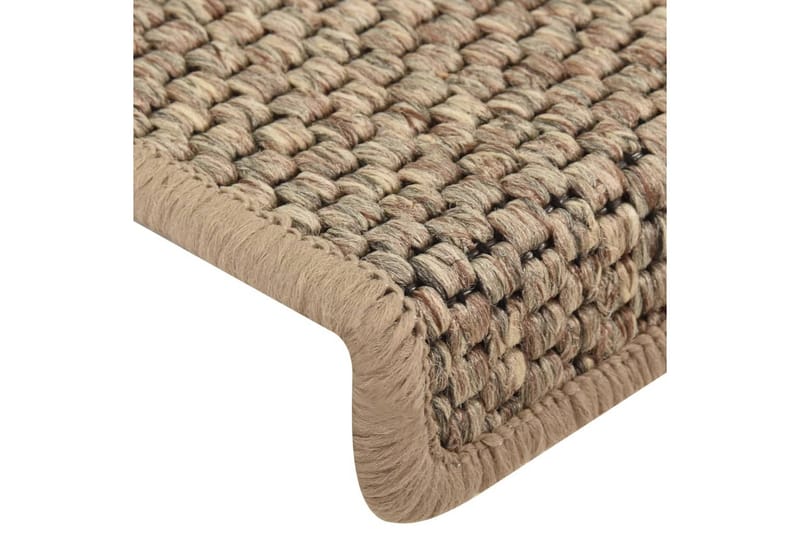 selvklæbende trappemåtter 15 stk. 65x25 cm sisal-look beige - Beige - Tekstiler - Tæpper - Specialmåtte - Trappetrins tæpper