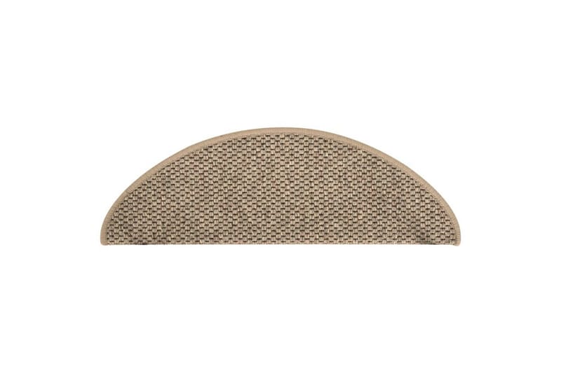 selvklæbende trappemåtter 15 stk. 65x25 cm sisal-look - Beige - Tekstiler - Tæpper - Specialmåtte - Trappetrins tæpper