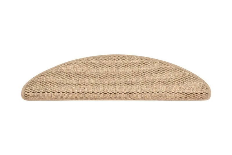 selvklæbende trappemåtter 15 stk. 65x25 cm sisal-look - Brun - Tekstiler - Tæpper - Specialmåtte - Trappetrins tæpper