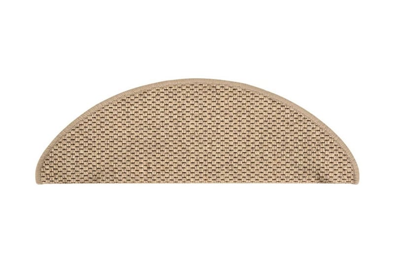 selvklæbende trappemåtter 15 stk. 65x25 cm sisal-look - Brun - Tekstiler - Tæpper - Specialmåtte - Trappetrins tæpper