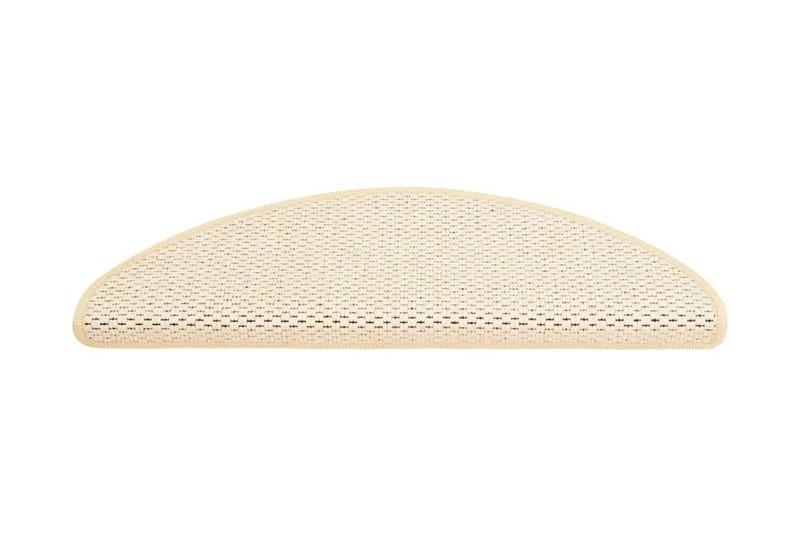 selvklæbende trappemåtter 15 stk. 65x25 cm sisal-look - Creme - Tekstiler - Tæpper - Specialmåtte - Trappetrins tæpper