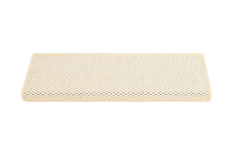 selvklæbende trappemåtter 15 stk. 65x25 cm sisal-look - Creme - Tekstiler - Tæpper - Specialmåtte - Trappetrins tæpper