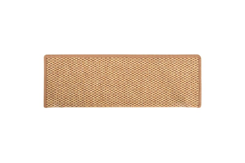 selvklæbende trappemåtter 15 stk. 65x25 cm sisal-look orange - Orange - Tekstiler - Tæpper - Specialmåtte - Trappetrins tæpper