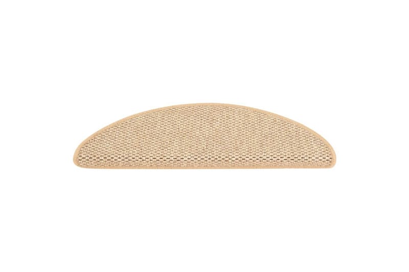 selvklæbende trappemåtter 15 stk. 65x25cm sisal-look - Beige - Tekstiler - Tæpper - Specialmåtte - Trappetrins tæpper