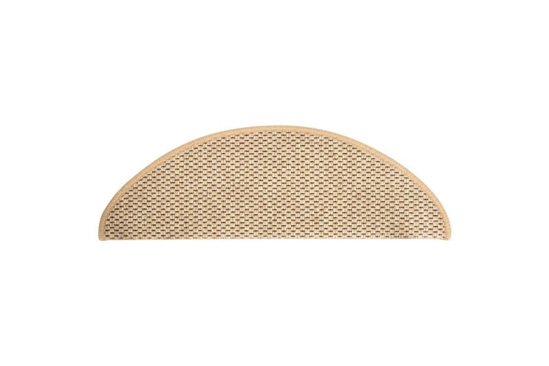 selvklæbende trappemåtter 15 stk. 65x25cm sisal-look - Beige - Tekstiler - Tæpper - Specialmåtte - Trappetrins tæpper