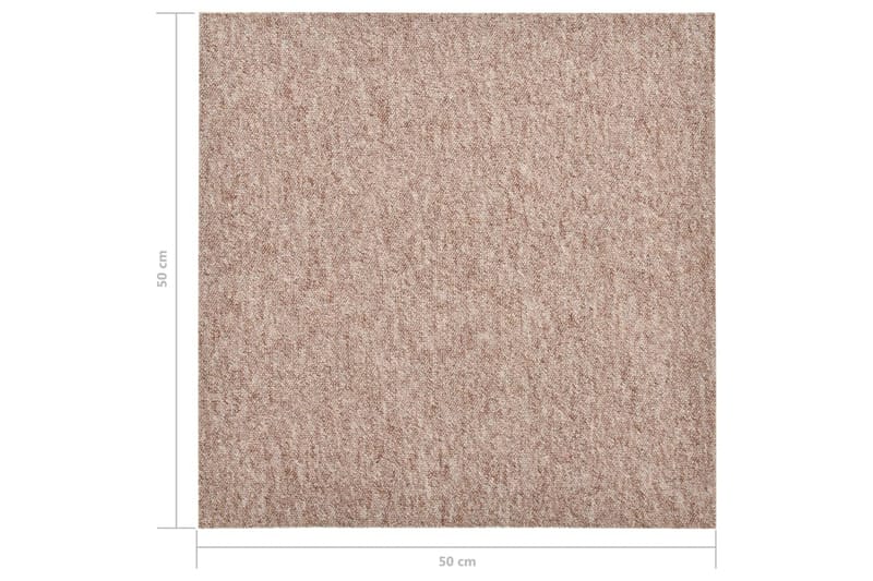 Tæppefliser 20 Stk. 5 M² 50X50 cm Beige - Beige - Tekstiler - Tæpper - Specialmåtte - Trappetrins tæpper