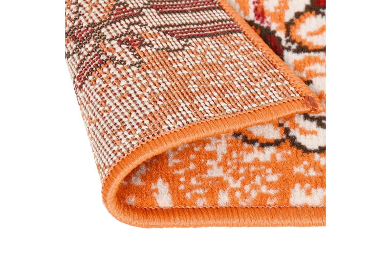 tæppeløber 100x250 cm BCF terrakotta - Trappetrins tæpper - Små tæpper - Mønstrede tæpper - Store tæpper - Håndvævede tæpper - Gummierede tæpper