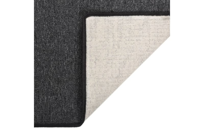 tæppeløber 50x150 cm antracitgrå - Antracit - Trappetrins tæpper - Små tæpper - Mønstrede tæpper - Store tæpper - Håndvævede tæpper - Gummierede tæpper