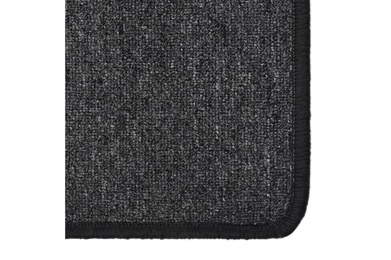tæppeløber 80x300 cm antracitgrå - Antracit - Trappetrins tæpper - Små tæpper - Mønstrede tæpper - Store tæpper - Håndvævede tæpper - Gummierede tæpper