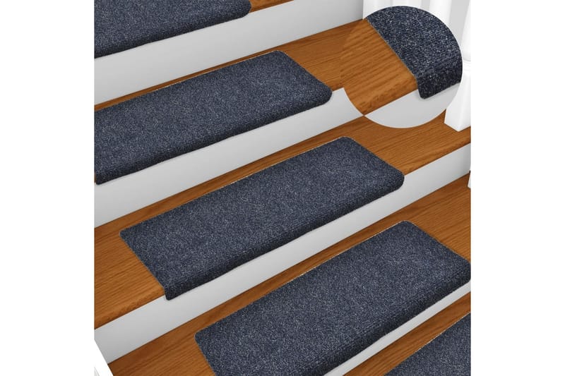 trappemåtter 10 stk. 65x25 cm tuftet antracitgrå - Antracit - Trappetrins tæpper - Små tæpper - Mønstrede tæpper - Store tæpper - Håndvævede tæpper - Gummierede tæpper
