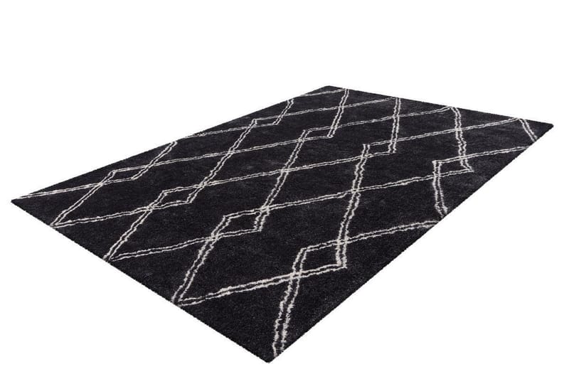 Ebatt tæppe Tarre antracit 200x290 cm - Tæpper - Gummierede tæpper - Små tæpper - Mønstrede tæpper - Store tæpper - Håndvævede tæpper