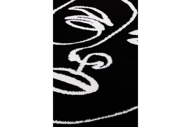 Eriswil Face Tæppe 200x290 cm - Sort - Wiltontæpper - Håndvævede tæpper - Gummierede tæpper - Små tæpper - Mønstrede tæpper - Store tæpper - Mønstrede tæpper