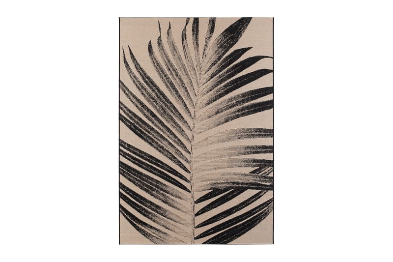 Panama Leaf Udendørstæppe 160x230 cm - Sort - Tekstiler - Tæpper - Udendørs tæpper