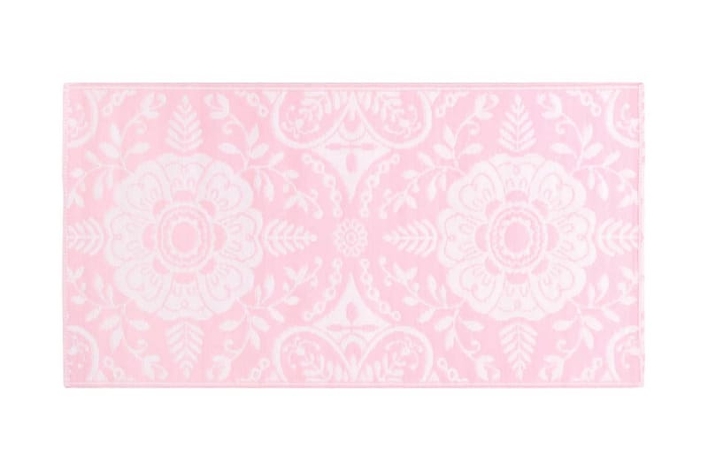 udendørstæppe 80x150 cm PP pink - Gummierede tæpper - Plastikmåtte balkon - Små tæpper - Mønstrede tæpper - Store tæpper - Balkontæppe & altantæppe - Håndvævede tæpper - Udendørs tæpper
